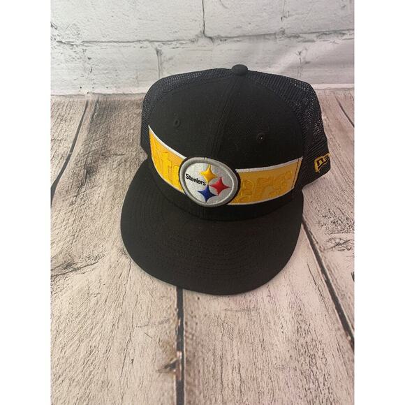 NEW ERA 9Fifty Men's Pittsburgh Steelers Trucker Tonal Snap Back Hat - Picture 1 of 8